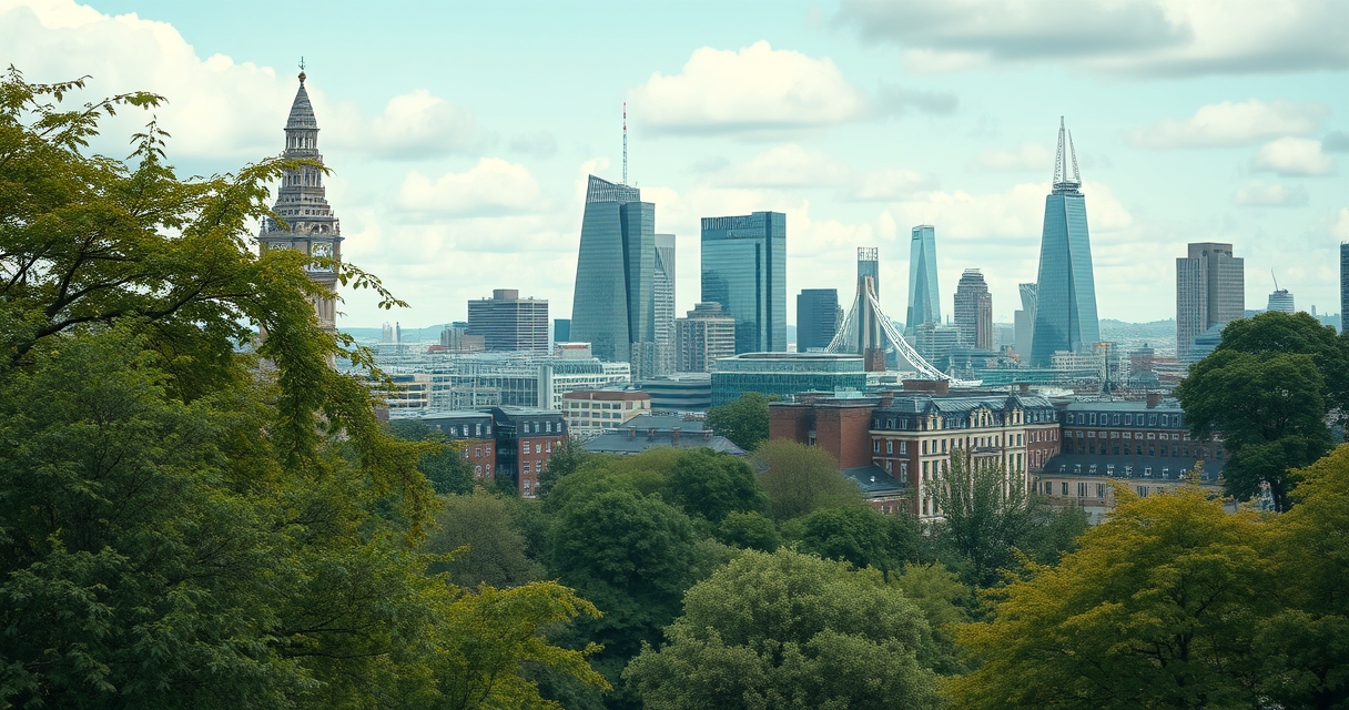 Green walking routes through London