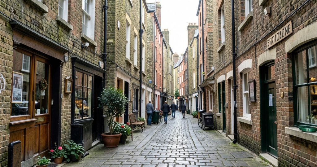 London alleyways with historic character