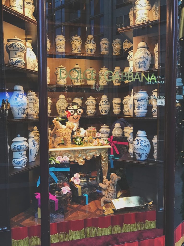 D&G Harrods Christmas window display