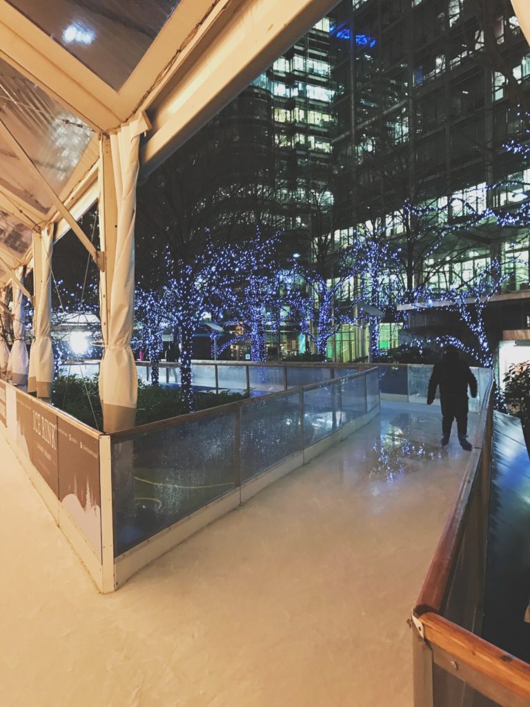 Ice rink in Canary Wharf