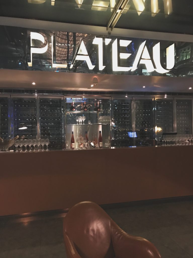 Plateau wine bar, Canary Wharf