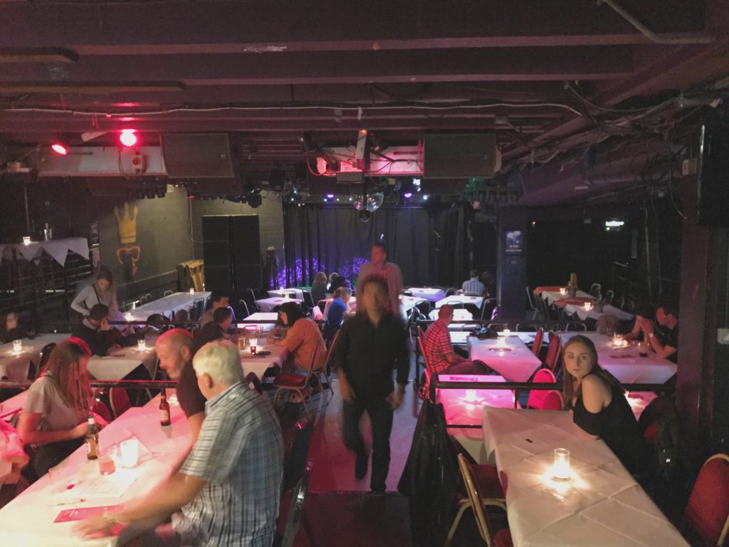 Comedy club, London